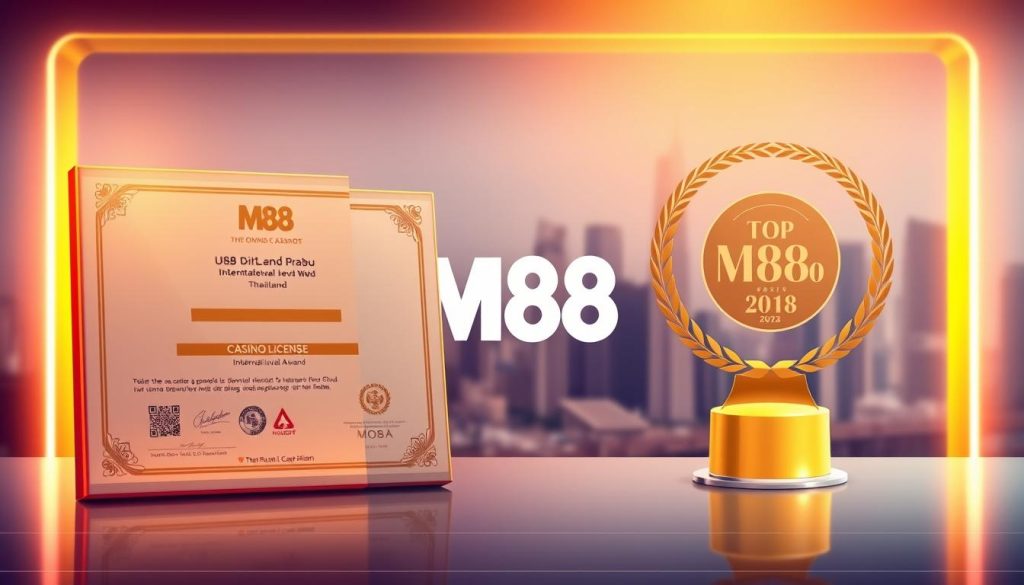 ใบอนุญาตคาสิโนและรางวัลระดับสากล M88